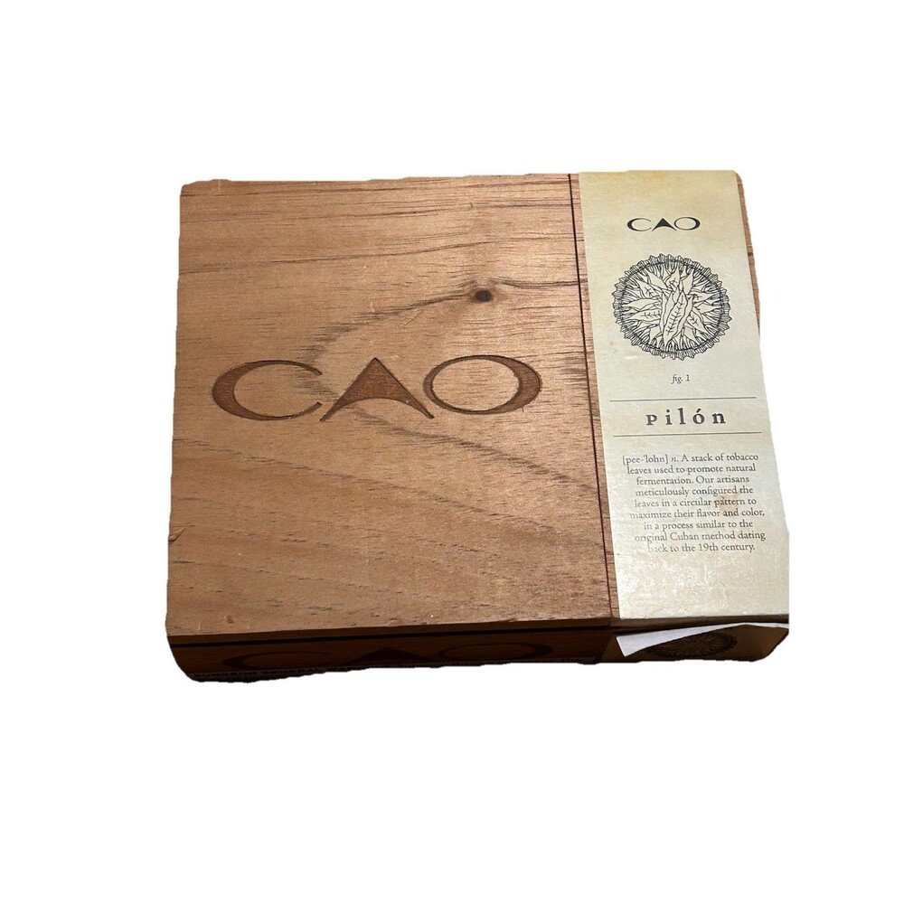 Cao Pilon Robusto Empty Wooden Cigar Box 8.75x6x2